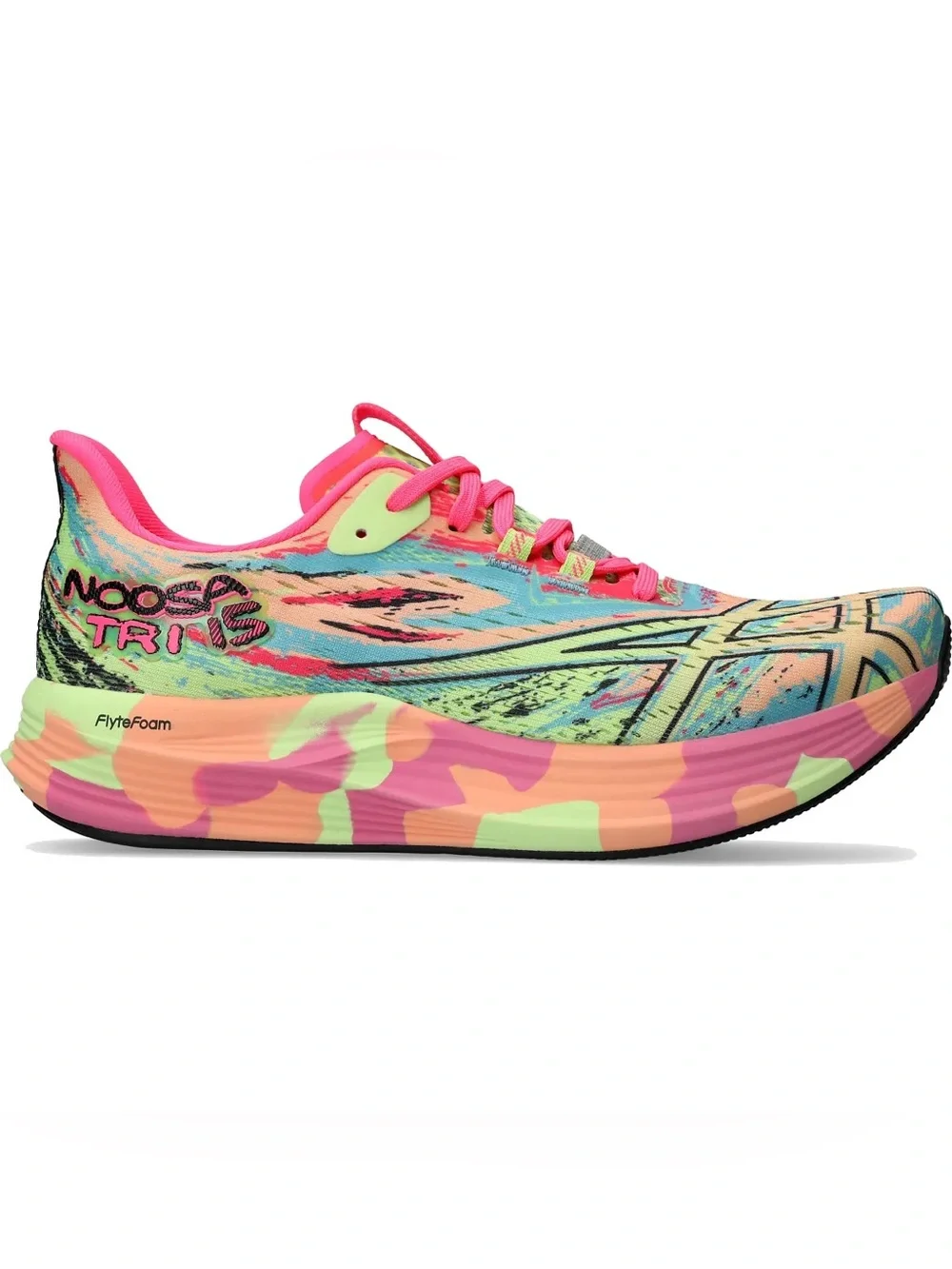 ASICS Noosa Tri 15 Summer Dune/Lime Green Sz 9.5 (Women's) (Ago 026)